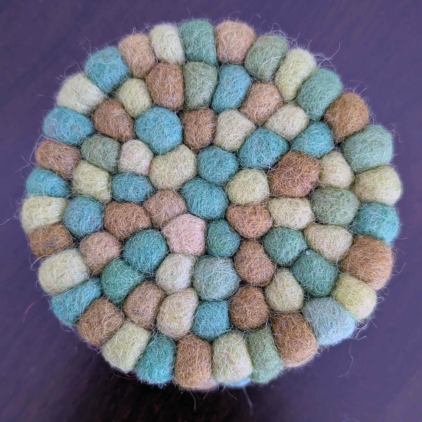 Handmade Wool Felt Ball Coasters – Made in Nepal
