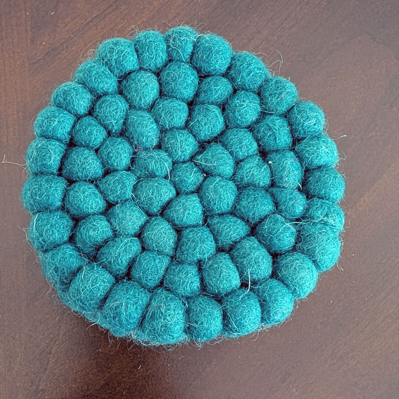 Handmade Wool Felt Ball Coasters – Made in Nepal