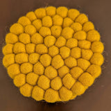 Handmade Wool Felt Ball Coasters – Made in Nepal