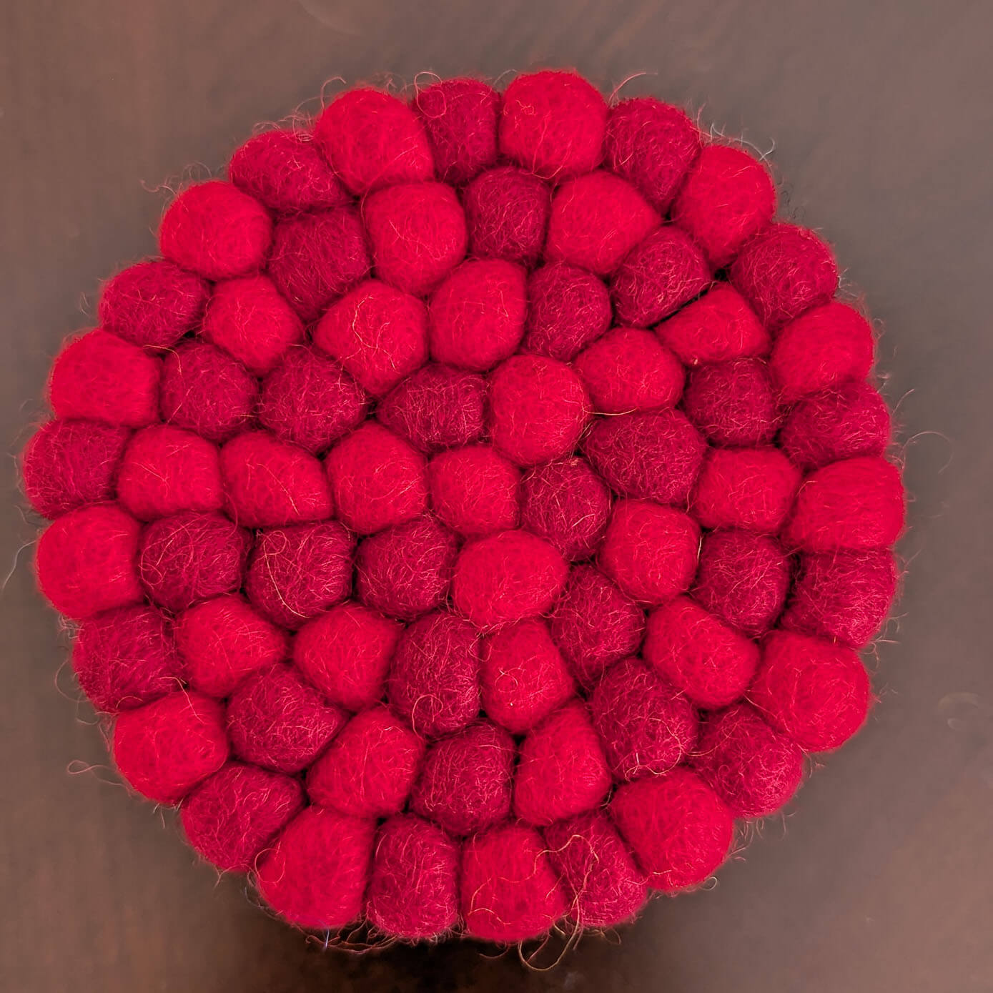 Handmade Wool Felt Ball Coasters – Made in Nepal
