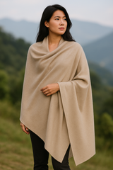 "Large luxury pashmina scarf, elegant and versatile for all-season wear"