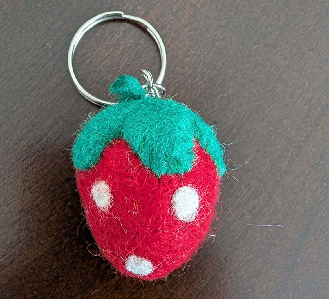 Handmade Felted Wool Keychains – Assorted Playful Designs