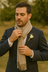 Luxury Bridesmaid and Groomsmen Pashmina Gift Set – 6 or 12 Handwoven Scarves